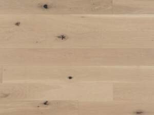 The White Oak White Mist Character Brushed flooring by Mirage Floors, part of the Flair Collection, epitomizes the natural grace and character of wood.