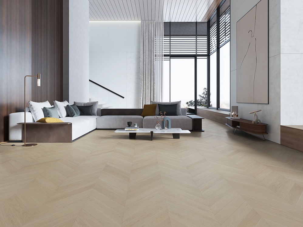 Azure Chevron European Oak Flooring