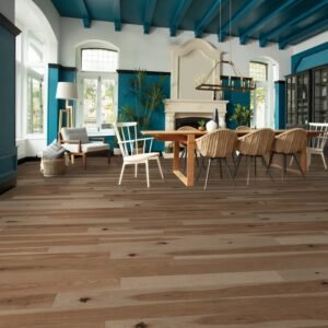 The Hickory Clay Marbles Character Brushed flooring from Mirage Floors' Sweet Memories Collection is a captivating representation of timeless elegance and lasting durability. Here's a detailed description highlighting its distinctive features