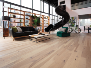 The Hickory Desert Rose Character Brushed flooring by Mirage Floors, a part of the Flair Collection, beautifully exemplifies the inherent elegance and character of wood. Here's a closer look at its features