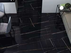 Laurent Black Porcelain Tiles