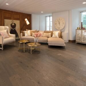 The White Oak Sailing Stone Character Brushed flooring from Mirage Floors' Flair Collection encapsulates the innate elegance and character of wood