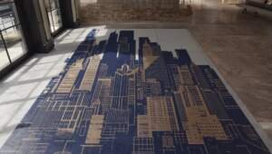 a city printed on tiles flooring trend 2025