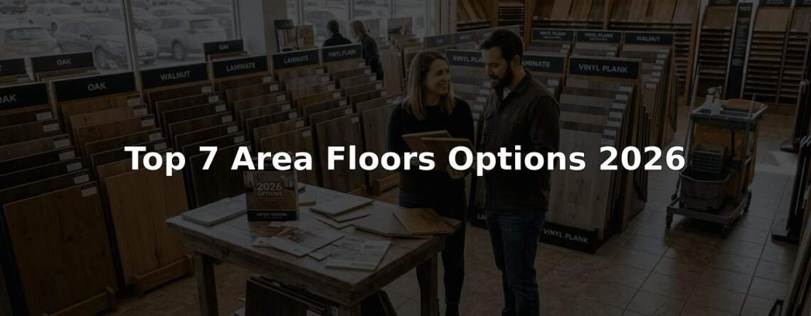 Couple browsing area flooring showroom selection