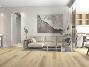 Acorn Paradigm Flooring Performer 20MIL SPC installed in open contemporary living room — soft beige — San Jose