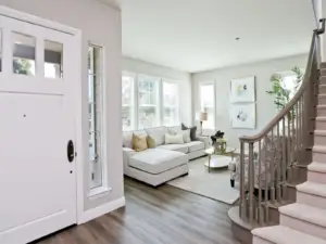 Alsace Medieval Floors Marseille SPC installed in living room — San Jose flooring showroom