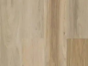 American Hickory soft beige wood-look SPC plank, 7.2 inches wide.