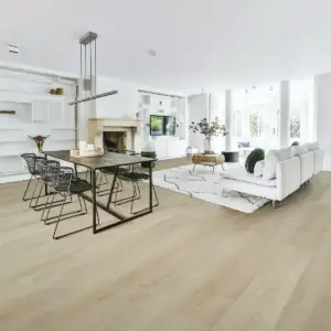 Andromeda Vellichor Galaxy SPC installed in open-plan great room — Light beige with warm undertones — San Jose