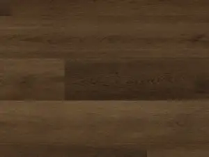 Camelot Paradigm Flooring Conquest 20MIL SPC plank — 6.5mm thick 9-inch wide, chocolate-toned brown