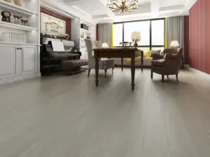 Castle Paradigm Flooring Performer 12MIL SPC installed in music room and library — gentle greige — San Carlos