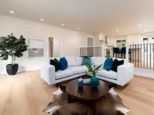 Chaumont Medieval Floors Marseille SPC installed in living room — Sunnyvale flooring showroom