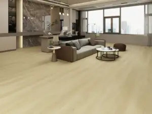 Delos Paradigm Flooring Odyssey 20MIL WPC installed in open contemporary living and kitchen — light — Silicon Valley