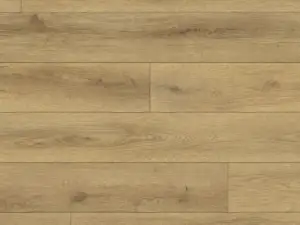 Drawbridge Paradigm Flooring Conquest 20MIL SPC plank — 6.5mm thick 9-inch wide, light brown