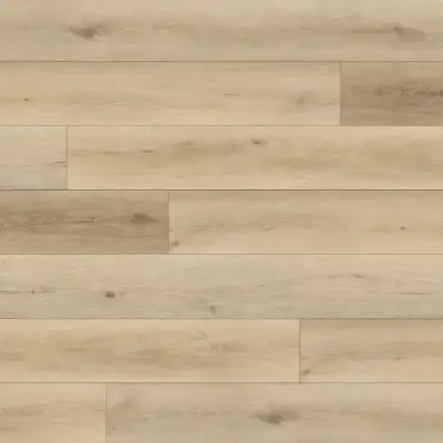 Flax Paradigm Flooring Performer 20MIL SPC plank — 5.3mm thick 9-inch wide, creamy honey-beige