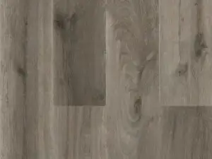 Grey Fox subdued grey wood-look SPC plank, 7.2 inches wide.