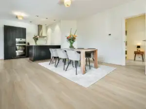 Hoag's Vellichor Galaxy SPC installed in open-plan great room — cloud-like beige — Santa Clara County