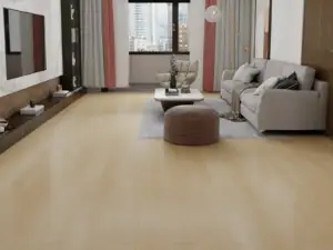 Lake Orta LG810 Lago Scratch Shield-LG8 SPC 9-inch wide waterproof flooring, natural oak in styled interior.