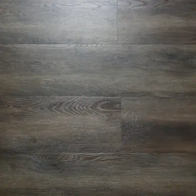 Lille SPC vinyl plank in warm taupe-brown tone — 9-inch by 60-inch, Medieval Floors Marseille