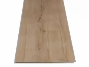 FloorScore-certified Lucent Oak COREtec Pro Enhanced SPC in smooth finish — soft caramel-tinged medium brown
