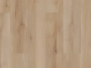 Lucent Oak COREtec Pro Enhanced SPC plank — 5mm thick 7-inch wide, soft caramel-tinged medium brown
