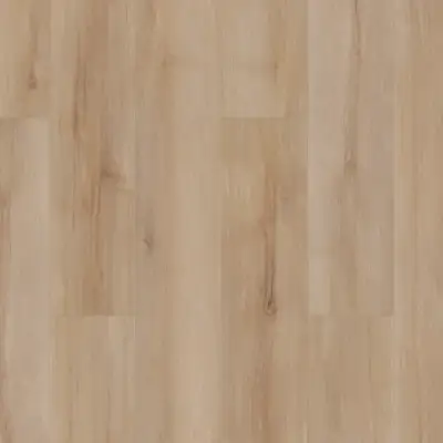 Lucent Oak COREtec Pro Enhanced SPC plank — 5mm thick 7-inch wide, soft caramel-tinged medium brown