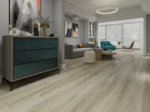 Macadamia Paradigm Flooring Performer 20MIL SPC installed in open contemporary living room — pale sandy beige — Menlo Park