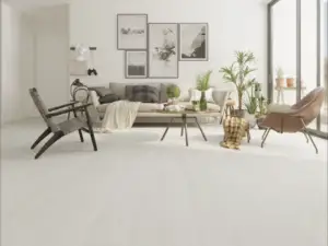 Millau Medieval Floors Super SPC SPC installed in living room — Saratoga flooring showroom