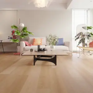 Paris Medieval Floors Super SPC SPC installed in living room — Redwood City flooring showroom