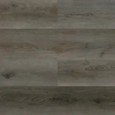 Pecan Paradigm Flooring Performer 12MIL SPC plank — 5.3mm thick 7-inch wide, sophisticated taupe-grey in medium register