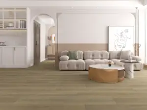Pheasant Paradigm Flooring Performer PLUS SPC installed in open contemporary living and entry foyer — warm — San Jose