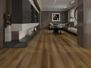 Piraeus Paradigm Flooring Odyssey 20MIL WPC installed in living room — rustic honey-beige with walnut richness — Bay Area