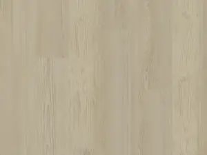 Rhea soft medium beige wood-look eSPC plank, 9.05 inches wide.