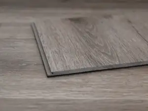 River Shoal SPC plank showing its click-lock edge profile.