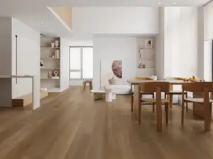 Rome Medieval Floors Super SPC SPC installed in open-plan great room — San Carlos flooring showroom