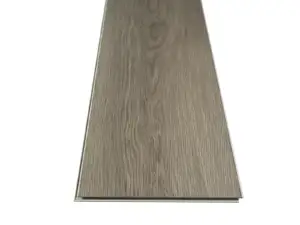FloorScore-certified Sharpwell Oak COREtec Pro Enhanced SPC in smooth finish — warm putty-brown