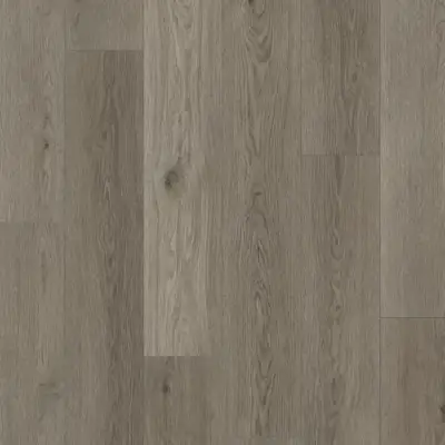 Sharpwell Oak COREtec Pro Enhanced SPC plank — 5mm thick 7-inch wide, warm putty-brown