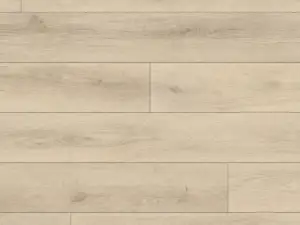 Shield Paradigm Flooring Conquest 20MIL SPC plank — 6.5mm thick 9-inch wide, light neutral beige