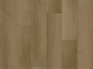 Torino medium brown washed wood-look eSPC plank, 9 inches wide.