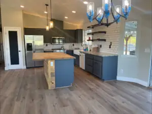 Troyes Medieval Floors Marseille SPC installed in kitchen — Pleasanton flooring showroom