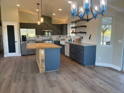 Troyes Medieval Floors Marseille SPC installed in kitchen — Pleasanton flooring showroom