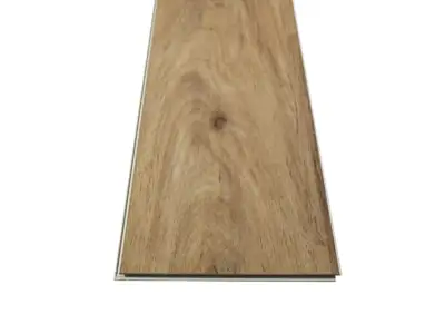 FloorScore-certified Westlake Hickory COREtec Pro Enhanced SPC in smooth finish — medium brown